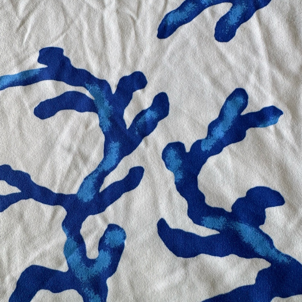 J. McLaughlin Blue Coral Print Long Sleeve Top - Picture 10 of 12